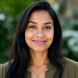 Portrait of Dr. Anya Sharma, Chief Sustainability Officer of Trexorilvanquesa.